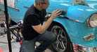 richard buffing blue chevy nomad thumbnail